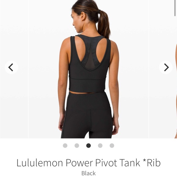 Lululemon Power Pivot Ribbed in Black size 6 - Picture 4 of 8